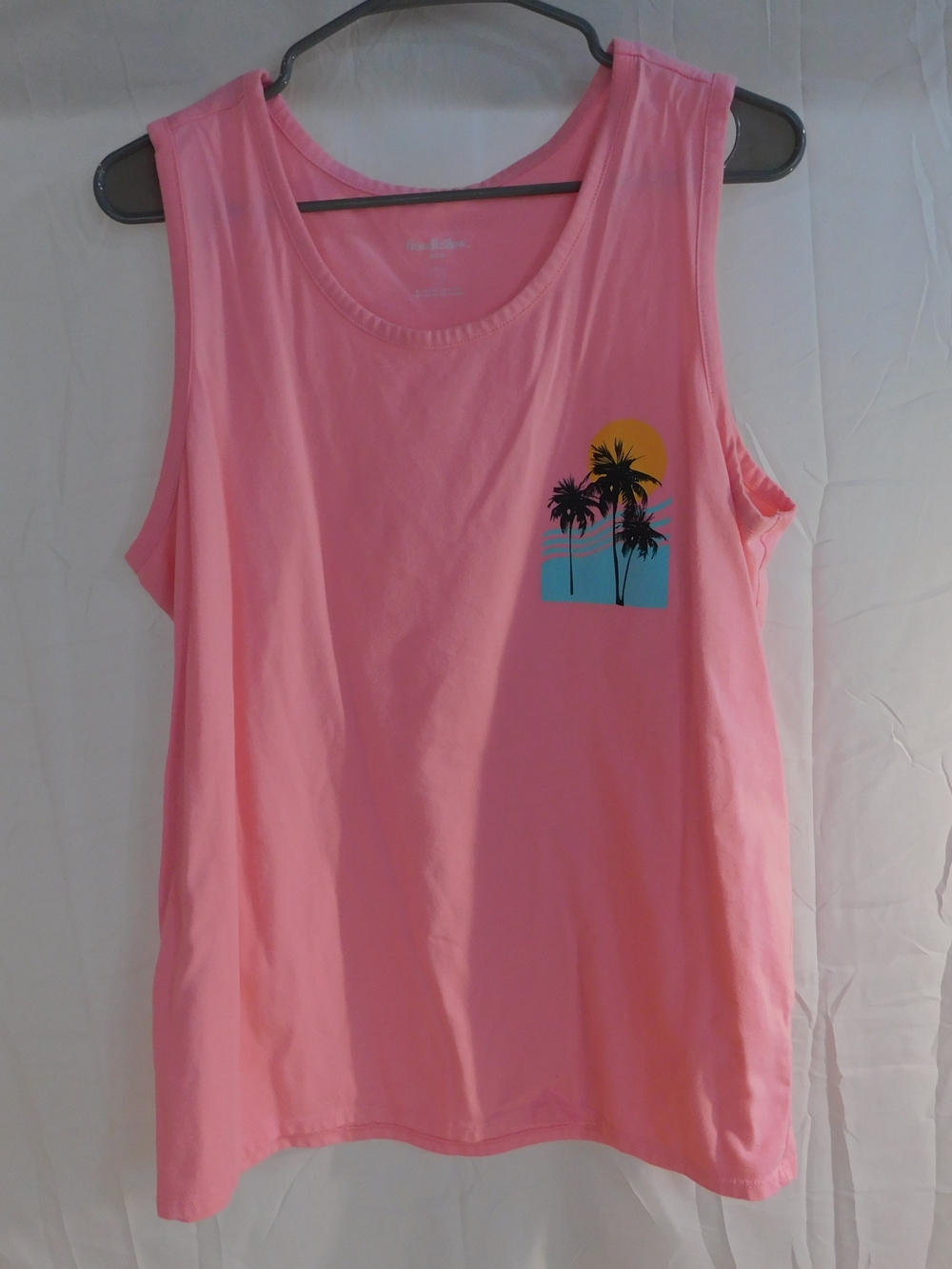 Goodfellow & Co Pink Palm Graphic Tank Top